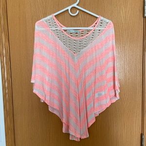 Hot pink and white striped shirt